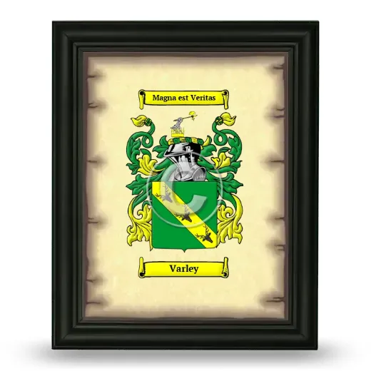 Varley Coat of Arms Framed - Black