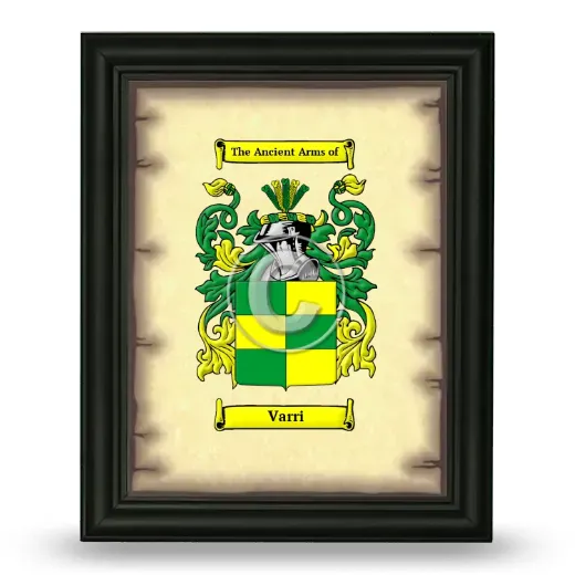 Varri Coat of Arms Framed - Black