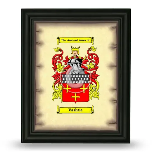 Vashtie Coat of Arms Framed - Black