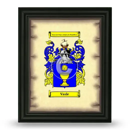 Vasle Coat of Arms Framed - Black