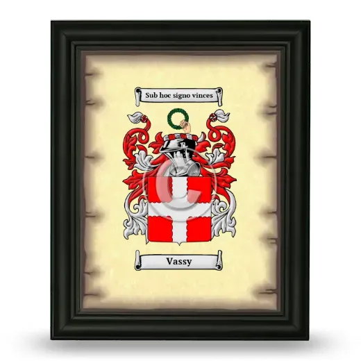 Vassy Coat of Arms Framed - Black