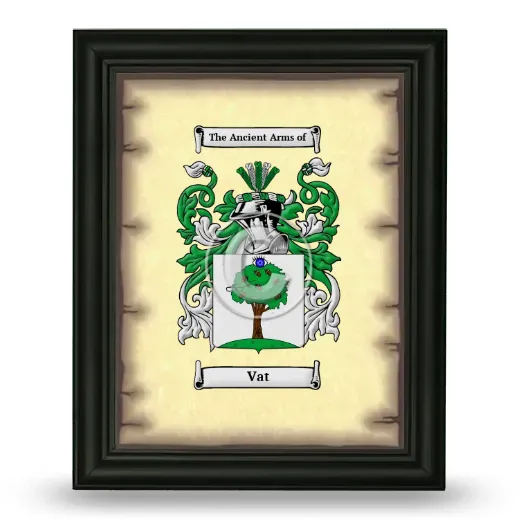 Vat Coat of Arms Framed - Black