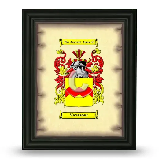 Vavasour Coat of Arms Framed - Black