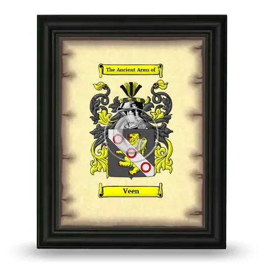 Veen Coat of Arms Framed - Black