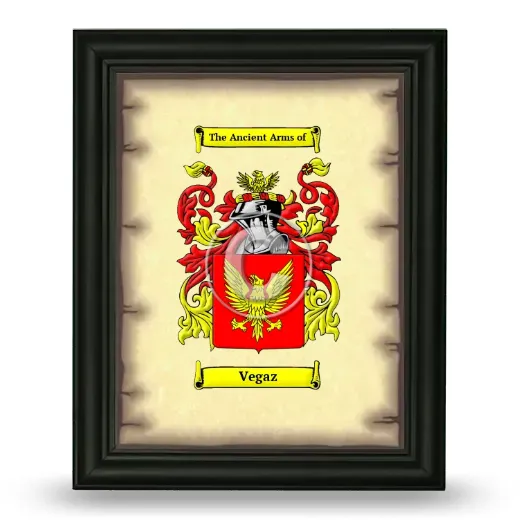 Vegaz Coat of Arms Framed - Black