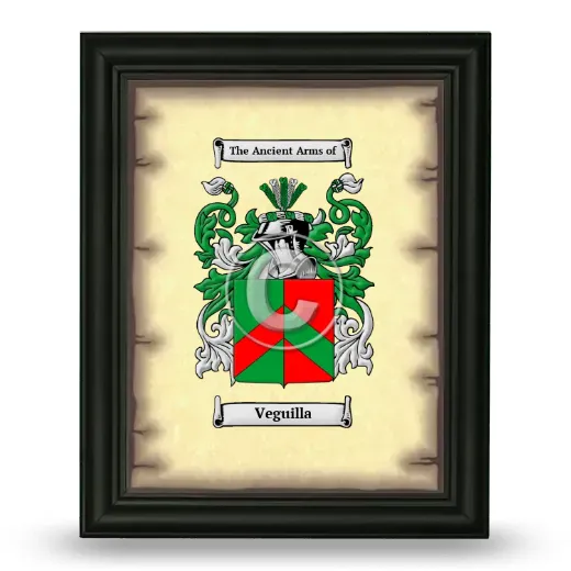 Veguilla Coat of Arms Framed - Black