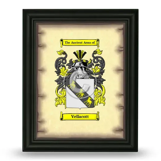 Vellacott Coat of Arms Framed - Black