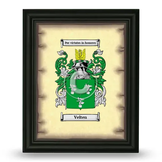 Velten Coat of Arms Framed - Black