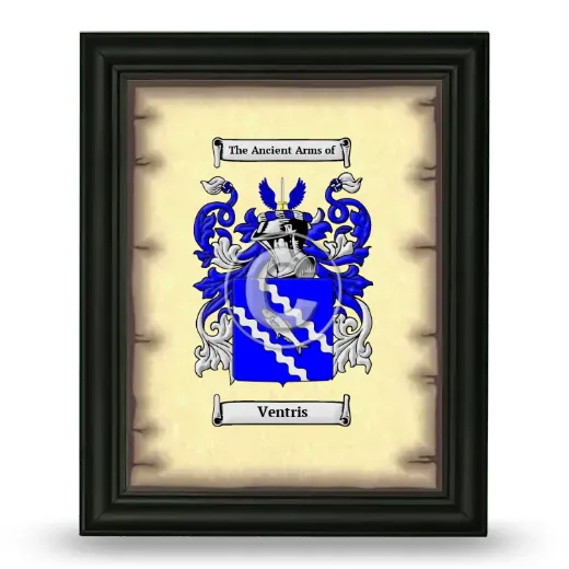 Ventris Coat of Arms Framed - Black