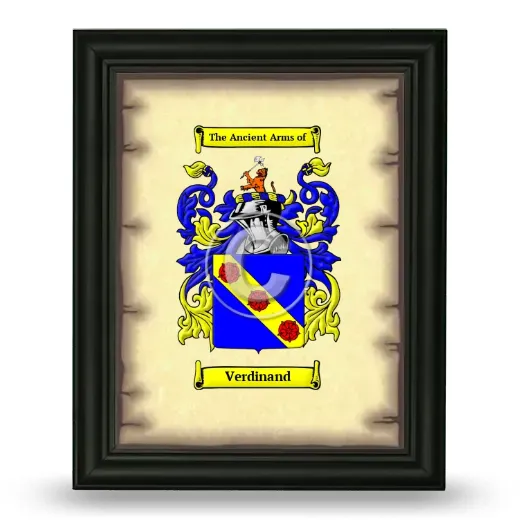 Verdinand Coat of Arms Framed - Black