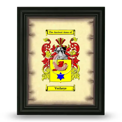 Verheye Coat of Arms Framed - Black