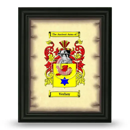 Verhoy Coat of Arms Framed - Black