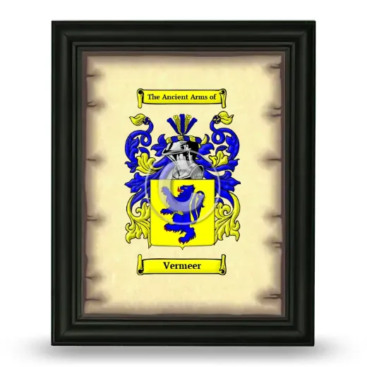 Vermeer Coat of Arms Framed - Black