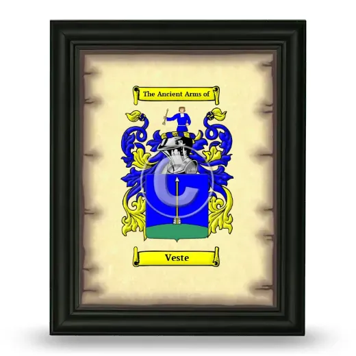 Veste Coat of Arms Framed - Black