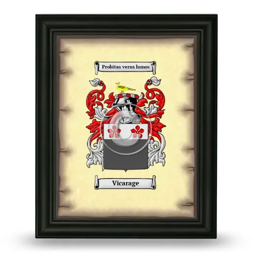 Vicarage Coat of Arms Framed - Black