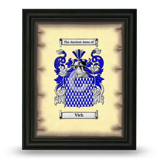 Vich Coat of Arms Framed - Black