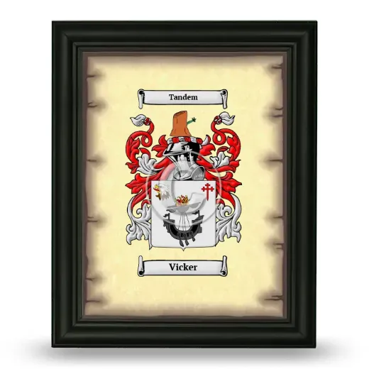 Vicker Coat of Arms Framed - Black