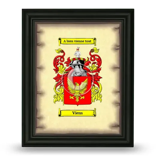 Viens Coat of Arms Framed - Black