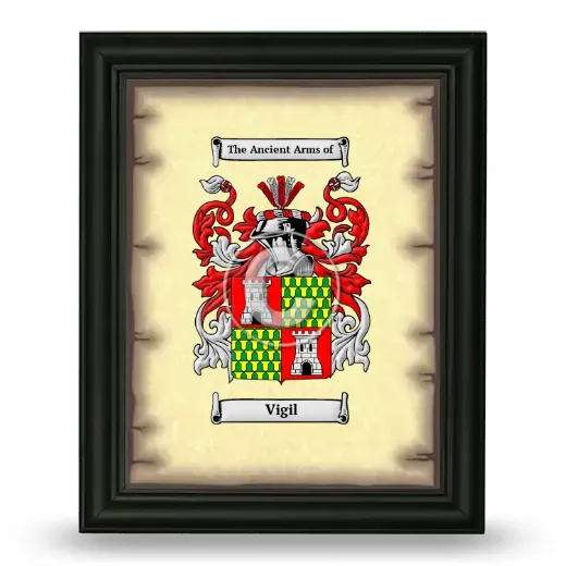 Vigil Coat of Arms Framed - Black