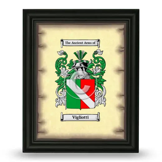 Vigliotti Coat of Arms Framed - Black
