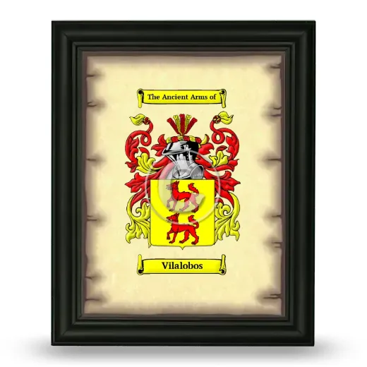 Vilalobos Coat of Arms Framed - Black