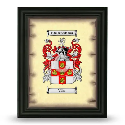 Vilar Coat of Arms Framed - Black