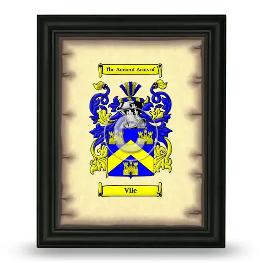 Vile Coat of Arms Framed - Black