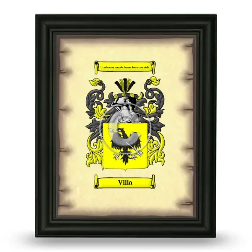 Villa Coat of Arms Framed - Black