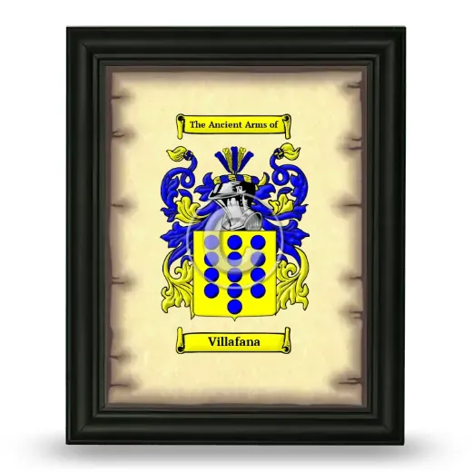 Villafana Coat of Arms Framed - Black