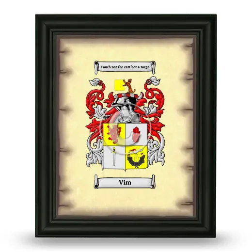 Vim Coat of Arms Framed - Black