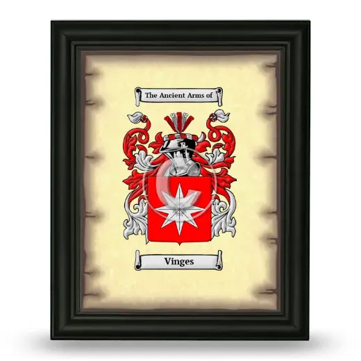 Vinges Coat of Arms Framed - Black
