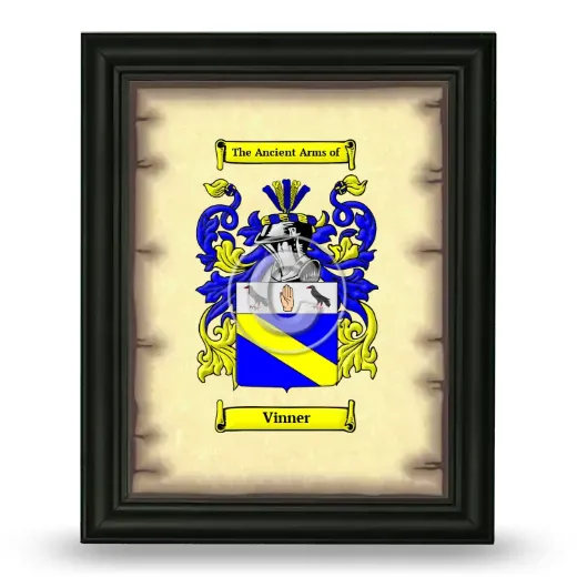 Vinner Coat of Arms Framed - Black