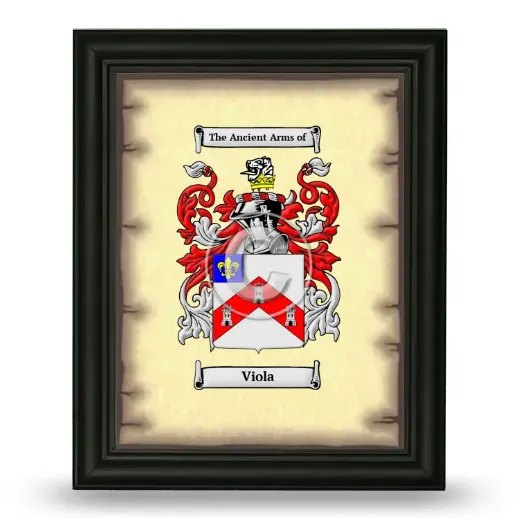 Viola Coat of Arms Framed - Black