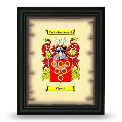 Vipent Coat of Arms Framed - Black