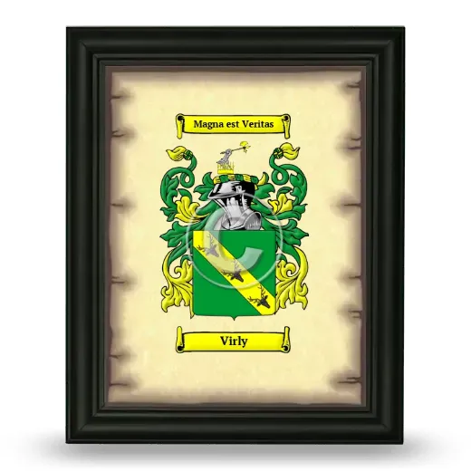 Virly Coat of Arms Framed - Black