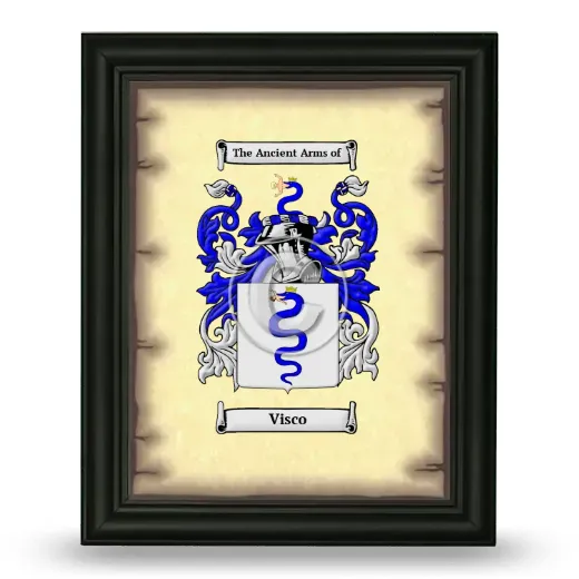 Visco Coat of Arms Framed - Black