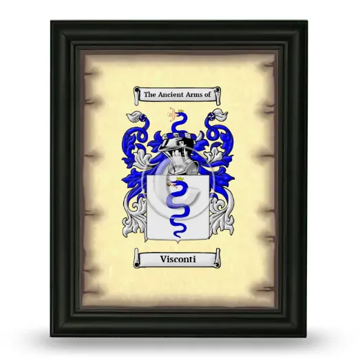 Visconti Coat of Arms Framed - Black