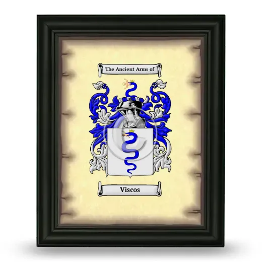 Viscos Coat of Arms Framed - Black