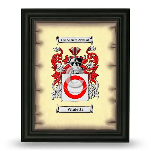 Vitaletti Coat of Arms Framed - Black