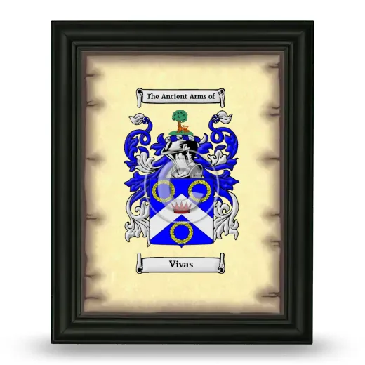 Vivas Coat of Arms Framed - Black