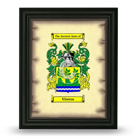 Viveros Coat of Arms Framed - Black