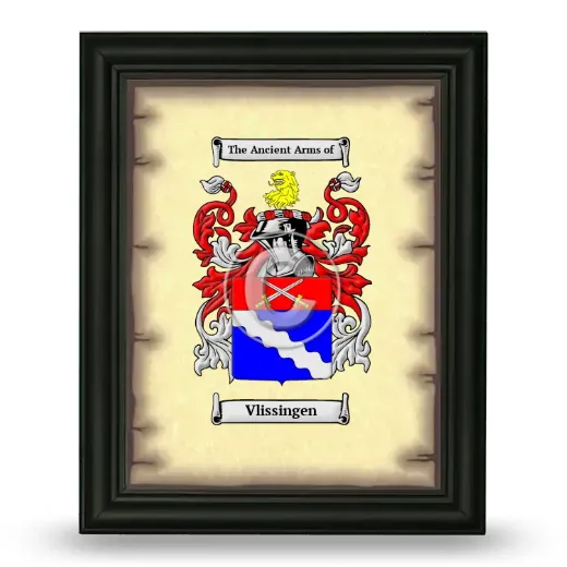 Vlissingen Coat of Arms Framed - Black