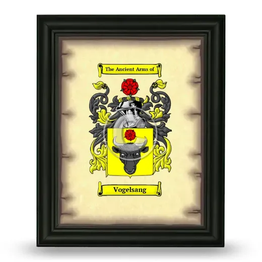 Vogelsang Coat of Arms Framed - Black