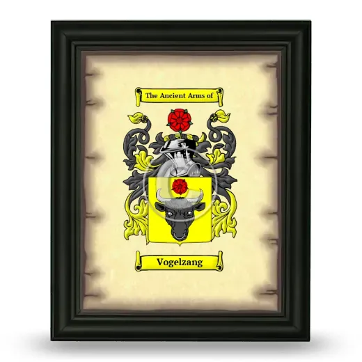 Vogelzang Coat of Arms Framed - Black