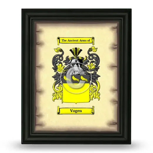 Vogen Coat of Arms Framed - Black