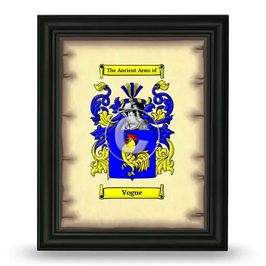 Vogue Coat of Arms Framed - Black
