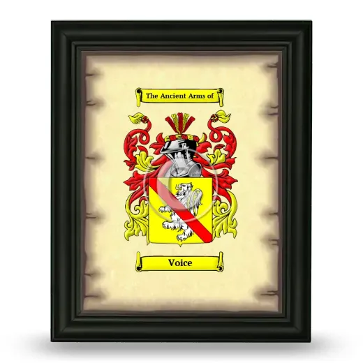 Voice Coat of Arms Framed - Black