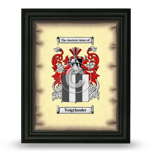 Voigtlander Coat of Arms Framed - Black