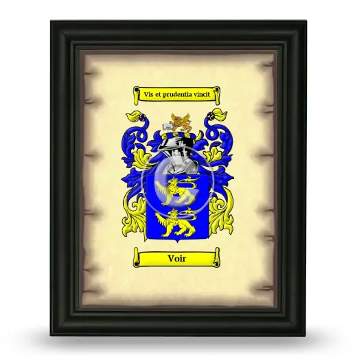 Voir Coat of Arms Framed - Black