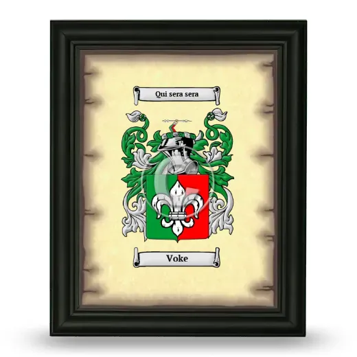 Voke Coat of Arms Framed - Black